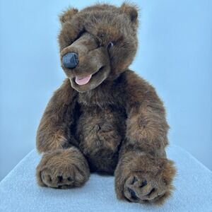 Disney Parks 20" Plush Brown Bear Puppet W/ Hidden Mickey Feet